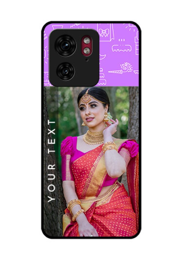 Motorola Edge 40 Custom Glass Phone Case - Birthday Icons Design