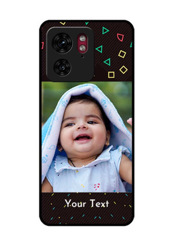 Motorola Edge 40 Custom Glass Phone Case - With Confetti Birthday Design