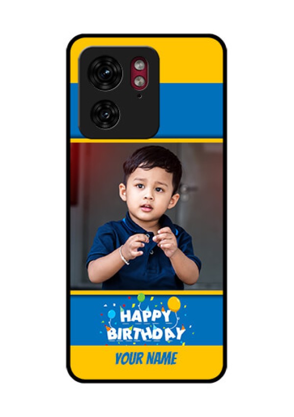 Motorola Edge 40 Custom Glass Phone Case - Birthday Wishes Design