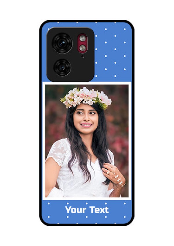 Motorola Edge 40 Custom Glass Phone Case - Polka Dots Design