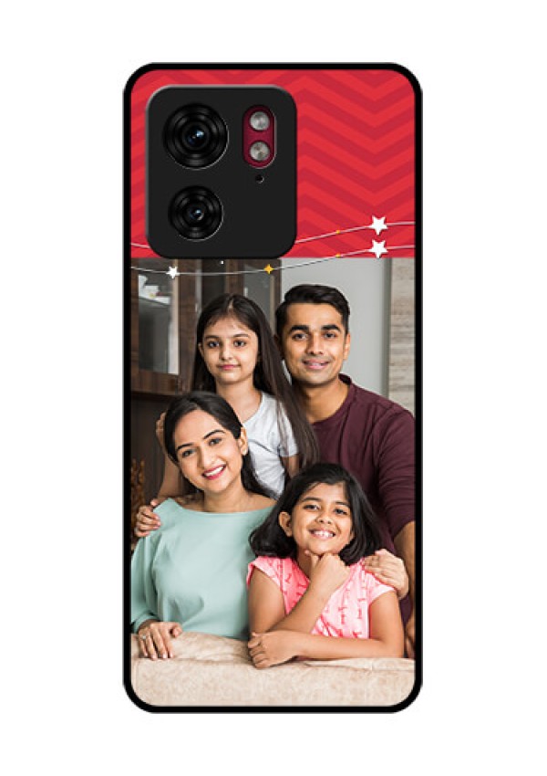 Motorola Edge 40 Custom Glass Phone Case - Happy Family Design