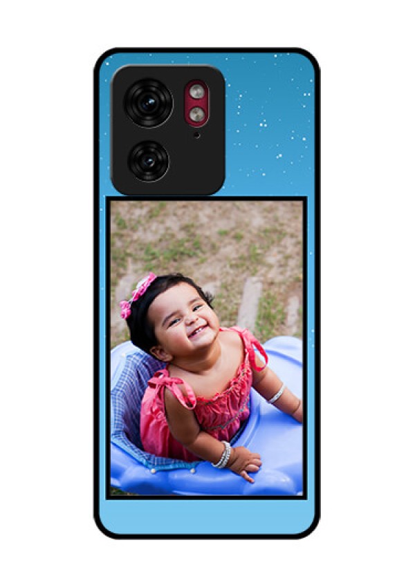 Motorola Edge 40 Custom Glass Phone Case - Wave Pattern Colorful Design