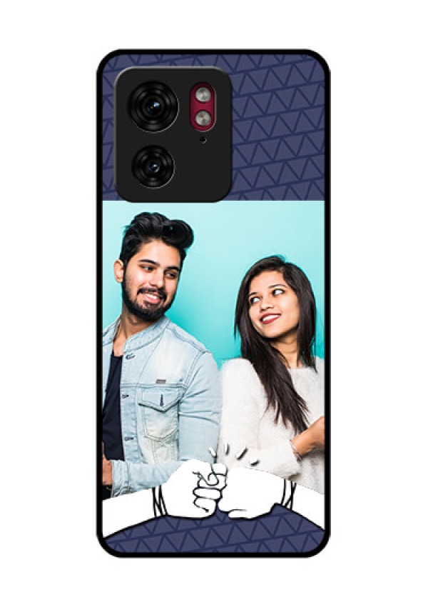 Motorola Edge 40 Custom Glass Phone Case - With Best Friends Design