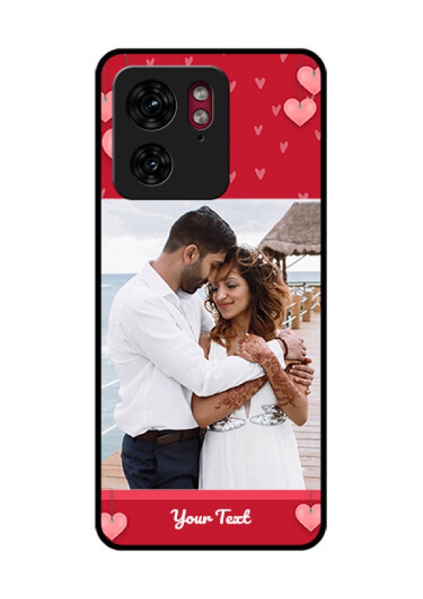 Motorola Edge 40 Custom Glass Phone Case - Valentines Day Design