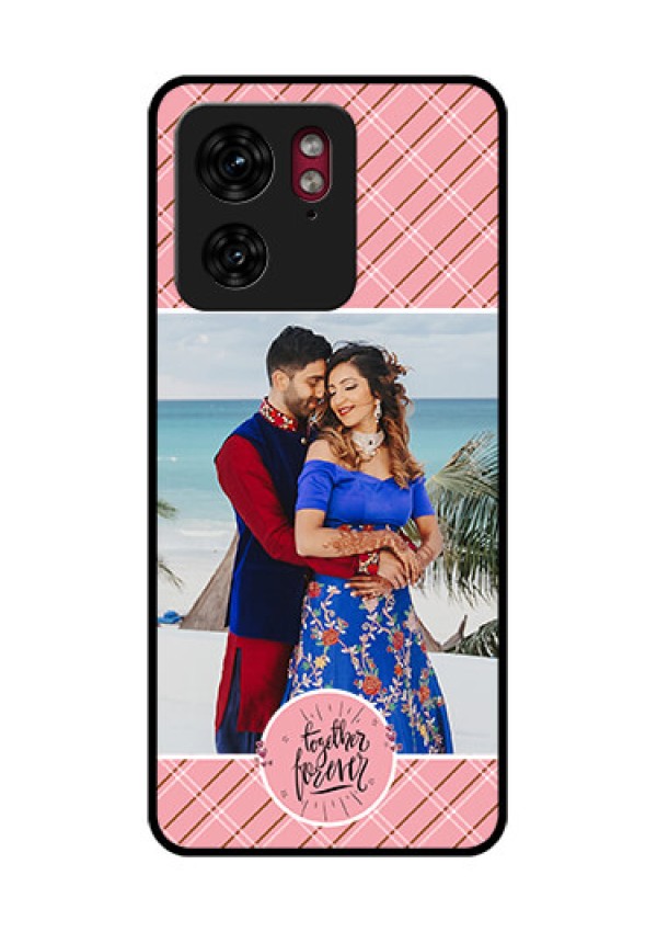 Motorola Edge 40 Custom Glass Phone Case - Together Forever Design