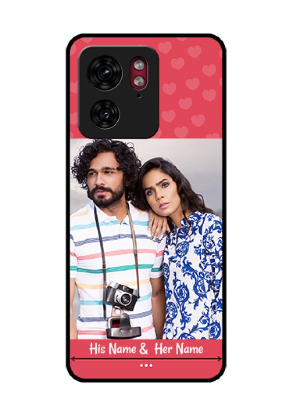Motorola Edge 40 Custom Glass Phone Case - Simple Love Design