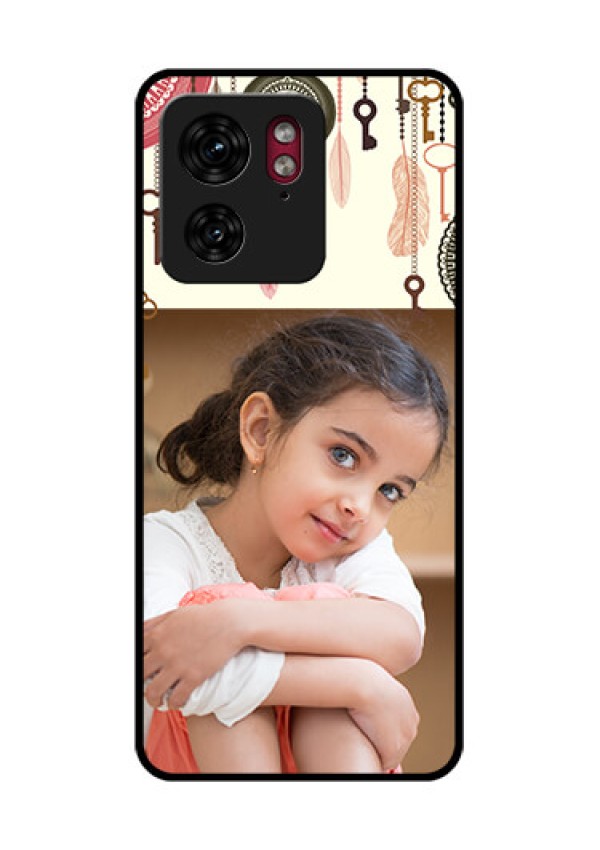 Motorola Edge 40 Custom Glass Phone Case - Boho Style Design