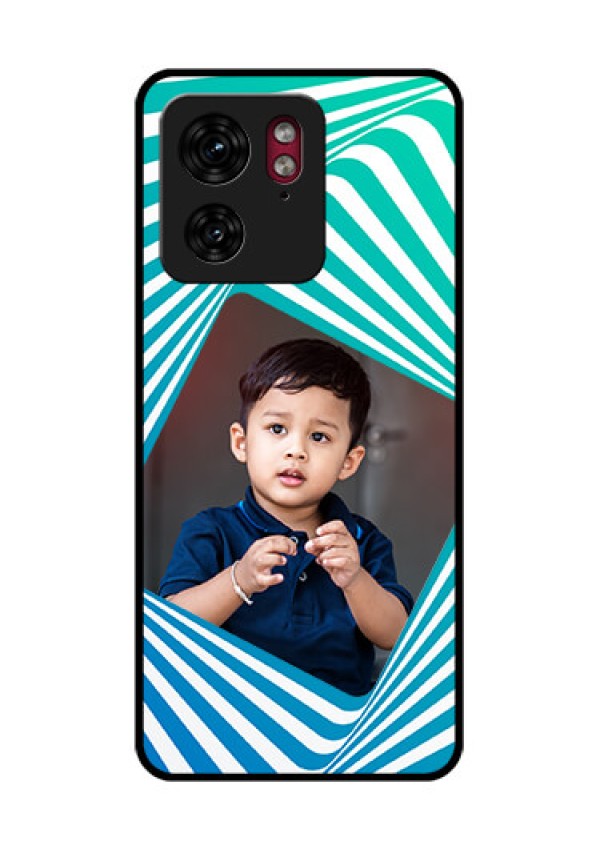 Motorola Edge 40 Custom Glass Phone Case - Abstract Spiral Design