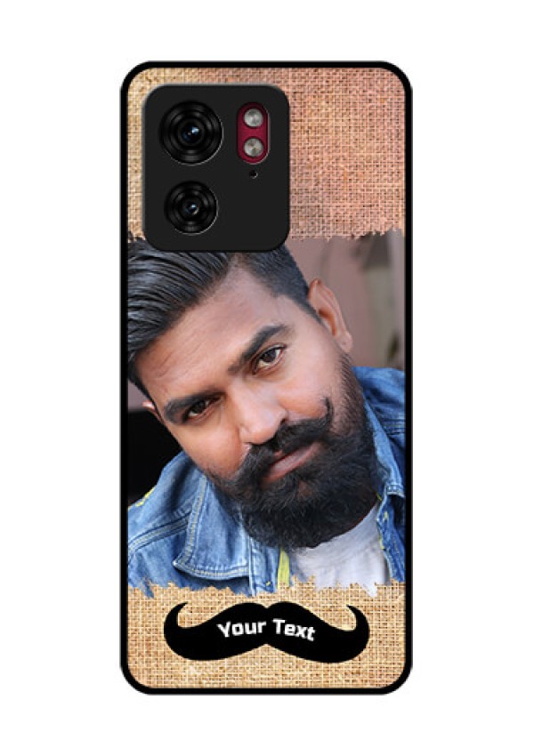 Motorola Edge 40 Custom Glass Phone Case - With Texture Design