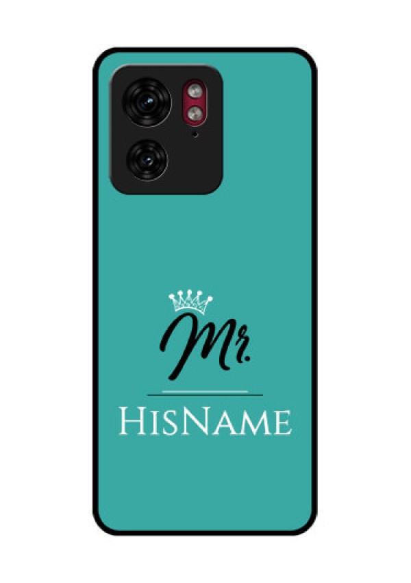 Motorola Edge 40 Custom Glass Phone Case - Mr With Name Design
