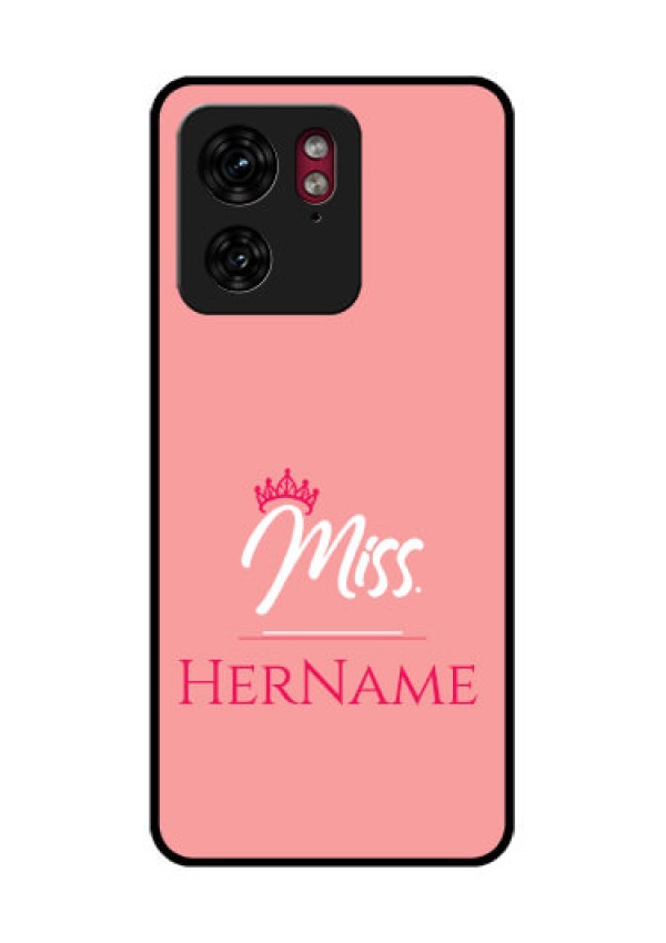 Motorola Edge 40 Custom Glass Phone Case - Mrs With Name Design