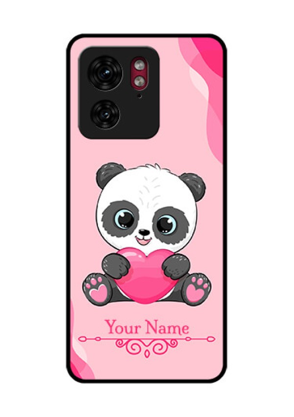 Motorola Edge 40 Custom Glass Phone Case - Cute Panda Design