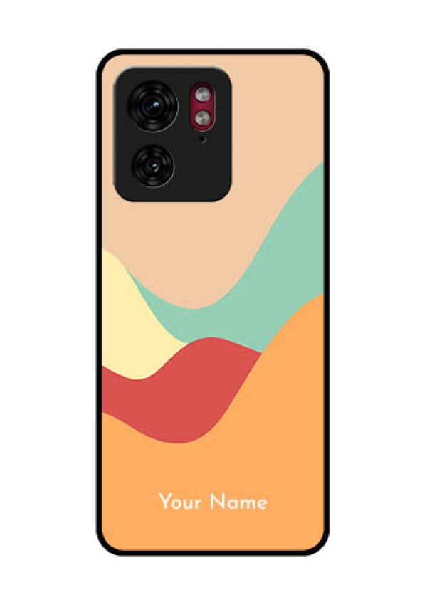 Motorola Edge 40 Custom Glass Phone Case - Ocean Waves Multi - Colour Design