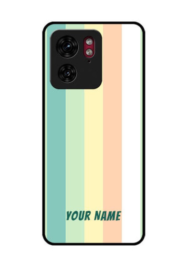 Motorola Edge 40 Custom Glass Phone Case - Multi - Colour Stripes Design