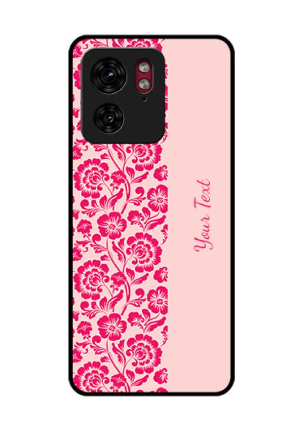 Motorola Edge 40 Custom Glass Phone Case - Attractive Floral Pattern Design