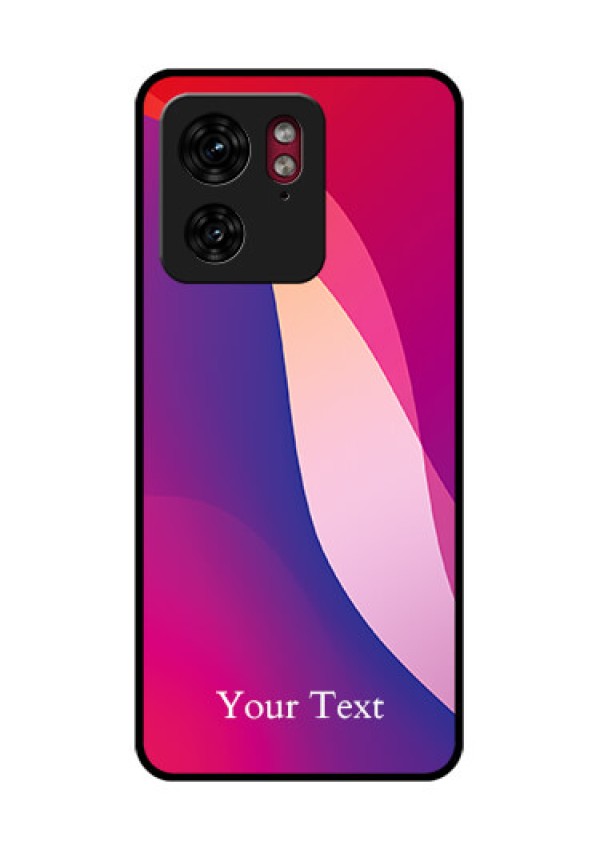 Motorola Edge 40 Custom Glass Phone Case - Digital Abstract Overlap Design