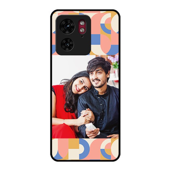 Motorola Edge 40 Custom Glass Phone Case - Semi - Circle Maze Pattern Design Motorola Edge 40 Custom Glass Phone Case - Semi - Circle Maze Pattern Design