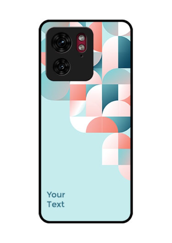Motorola Edge 40 Custom Glass Phone Case - Stylish Semi - Circle Pattern Design
