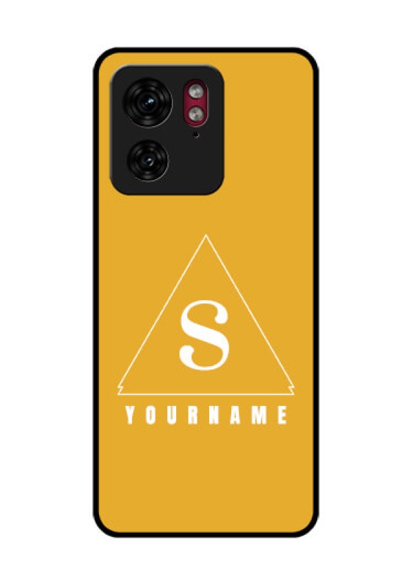Motorola Edge 40 Custom Glass Phone Case - Simple Triangle Design