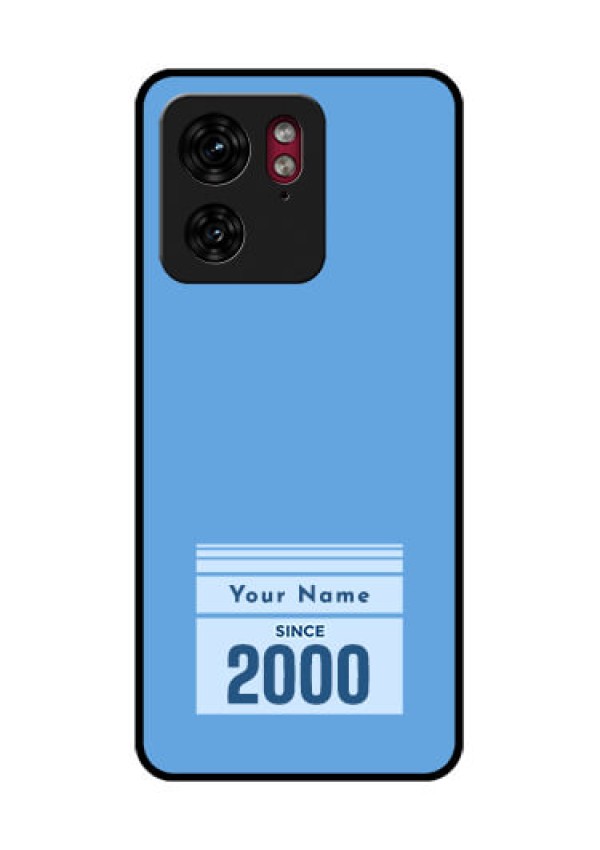 Motorola Edge 40 Custom Glass Phone Case - Custom Year Of Birth Design