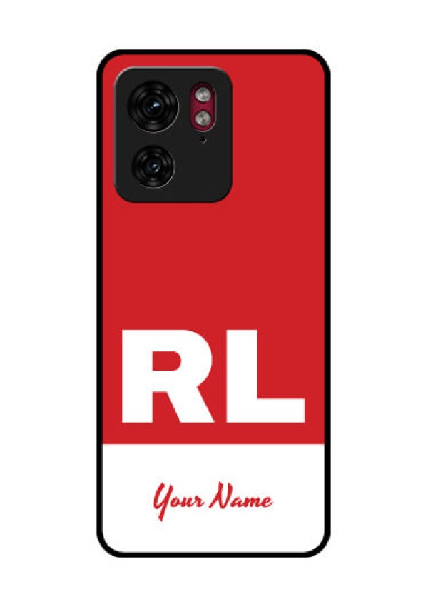 Motorola Edge 40 Custom Glass Phone Case - Dual Tone Custom Text Design