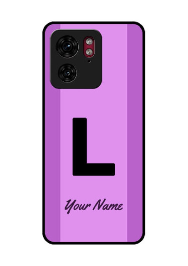 Motorola Edge 40 Custom Glass Phone Case - Tricolor Custom Text Design