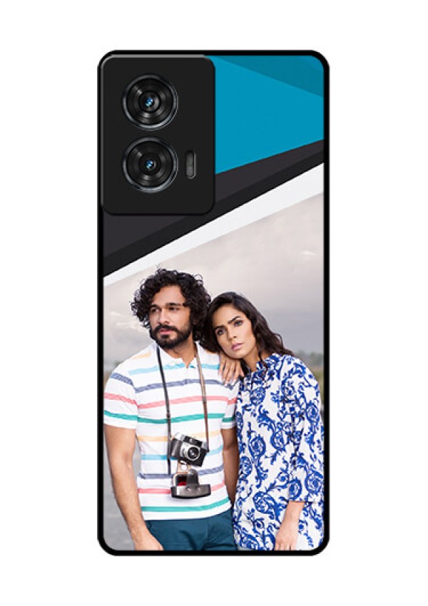 Motorola Edge 50 Fusion Custom Glass Phone CaseSimple Pattern Photo Upload Design