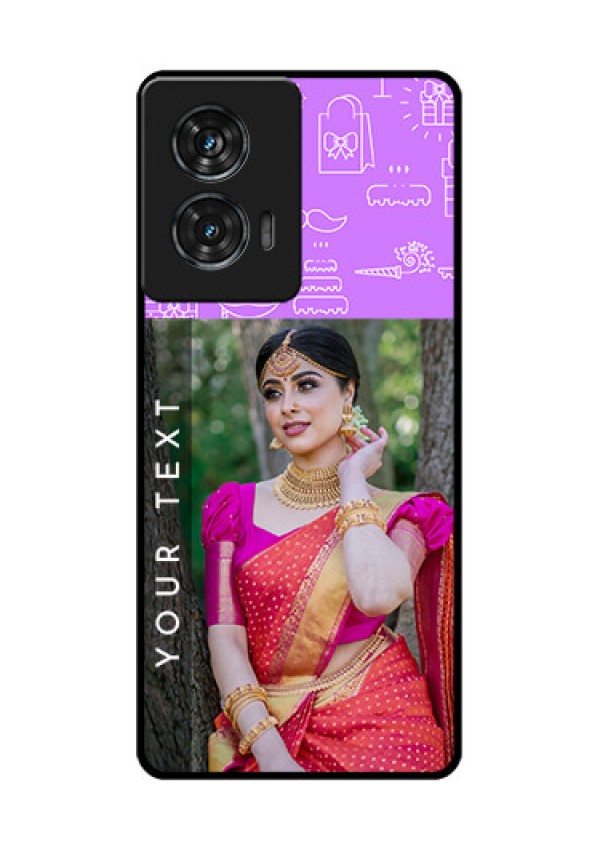Motorola Edge 50 Fusion Custom Glass Phone CaseBirthday Icons Design