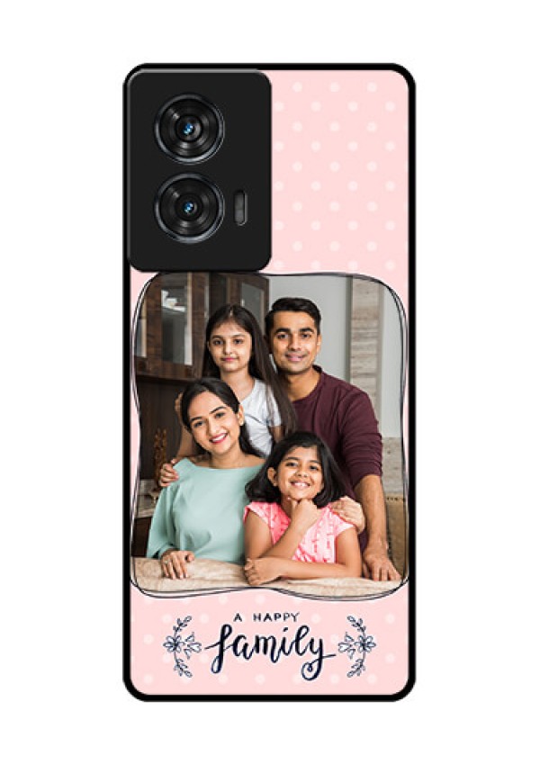 Motorola Edge 50 Fusion Custom Glass Phone CaseFamily With Dots Design