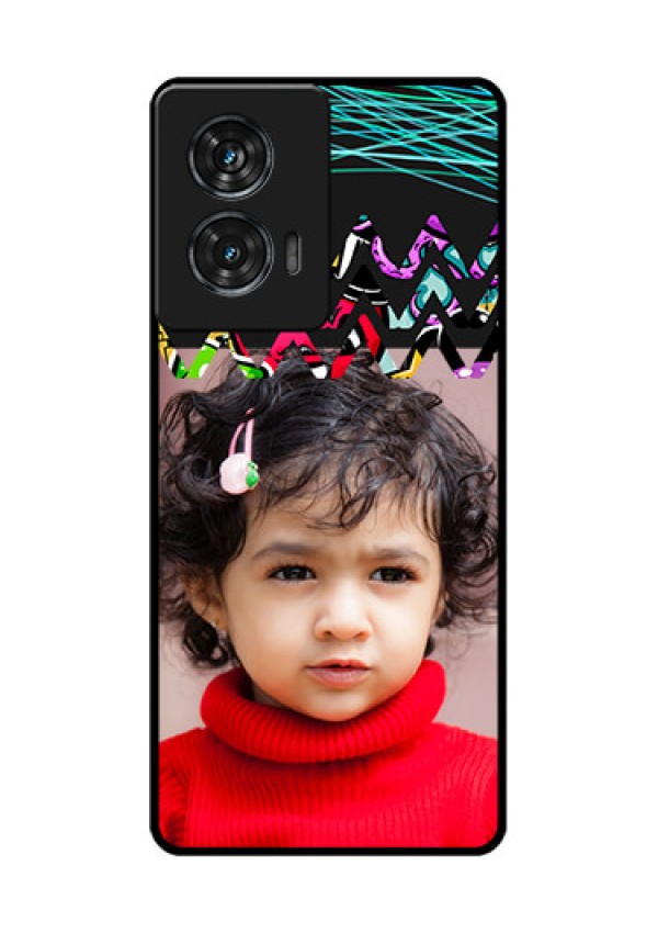 Motorola Edge 50 Fusion Custom Glass Phone CaseNeon Abstract Design