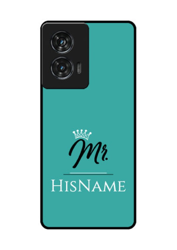 Motorola Edge 50 Fusion Custom Glass Phone CaseMr With Name Design