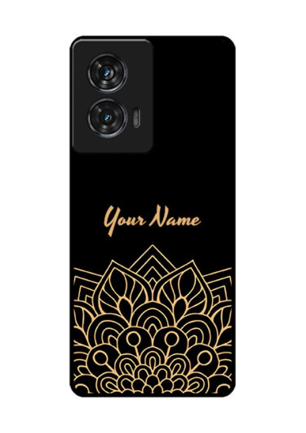 Motorola Edge 50 Fusion Custom Glass Phone CaseGolden Mandala Design