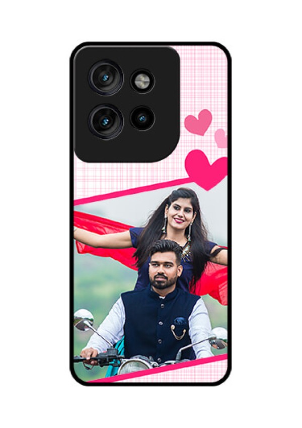 Motorola Edge 50 Neo Custom Glass Phone CaseLove Shape Heart Design