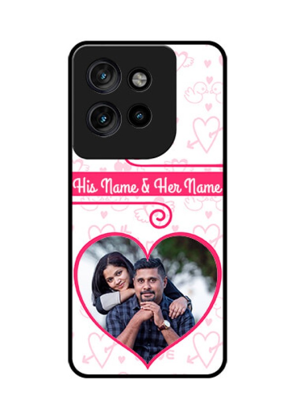 Motorola Edge 50 Neo Custom Glass Phone CaseHeart Shape Love Design
