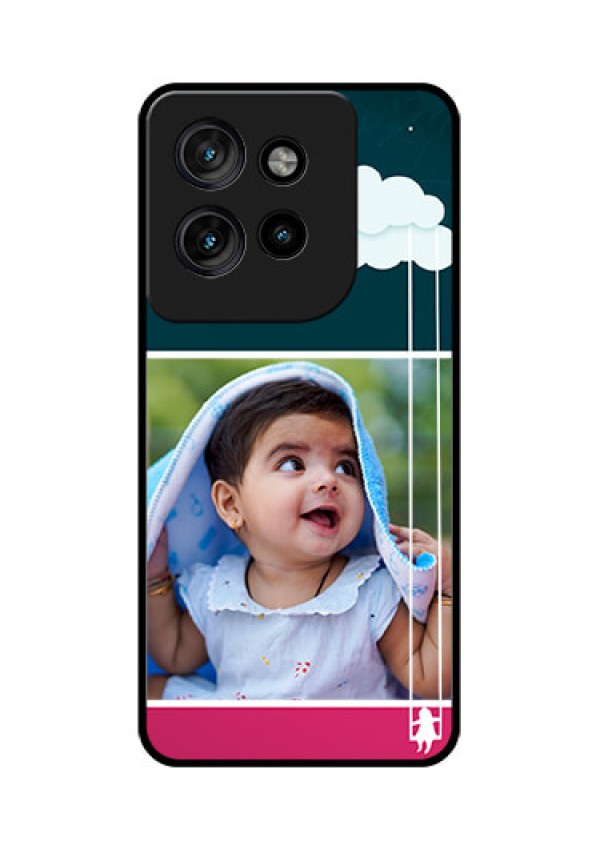Motorola Edge 50 Neo Custom Glass Phone CaseCute Girl With Cloud Design