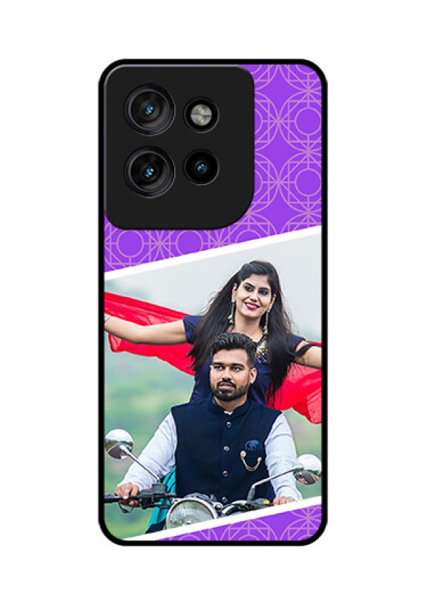 Motorola Edge 50 Neo Custom Glass Phone CaseViolet Color Pattern Design