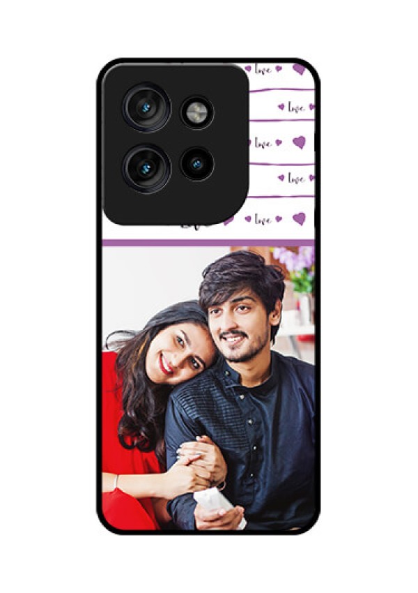 Motorola Edge 50 Neo Custom Glass Phone CaseCouples Heart Design