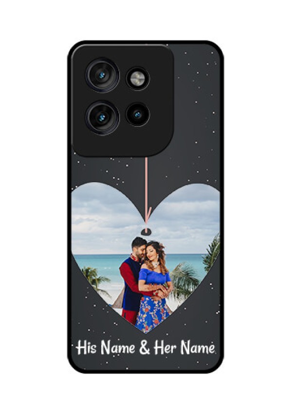 Motorola Edge 50 Neo Custom Glass Phone CaseHanging Heart Design