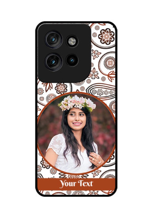 Motorola Edge 50 Neo Custom Glass Phone CaseAbstract Flower Design