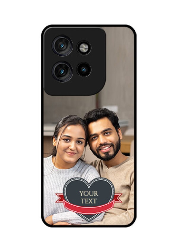 Motorola Edge 50 Neo Custom Glass Phone CaseJust Married Couple Design