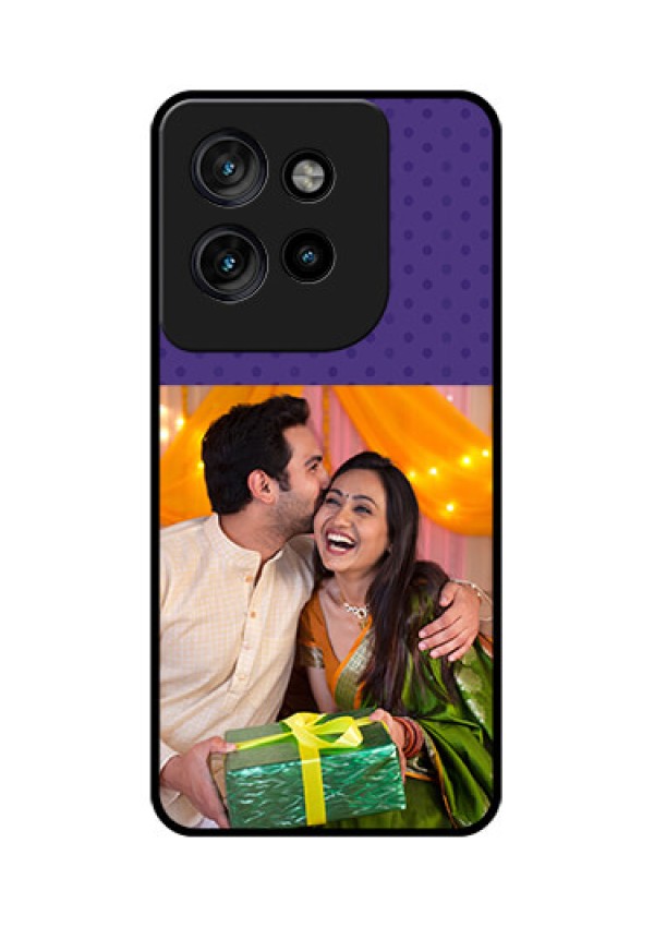 Motorola Edge 50 Neo Custom Glass Phone CaseViolet Colored Pattern Design