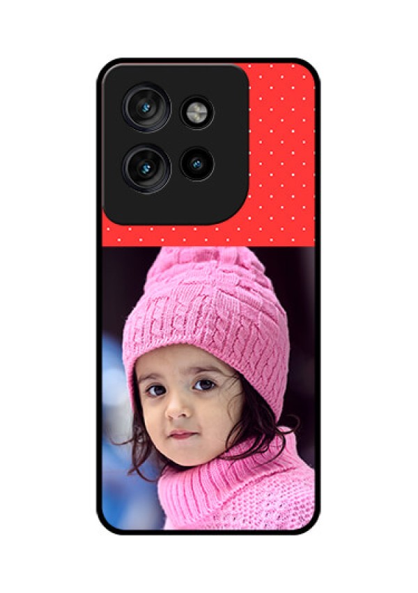 Motorola Edge 50 Neo Custom Glass Phone CaseRed Pattern Design