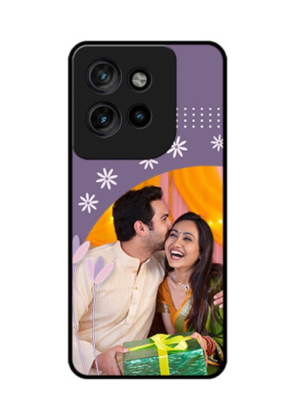Motorola Edge 50 Neo Custom Glass Phone CaseLavender Flowers Design