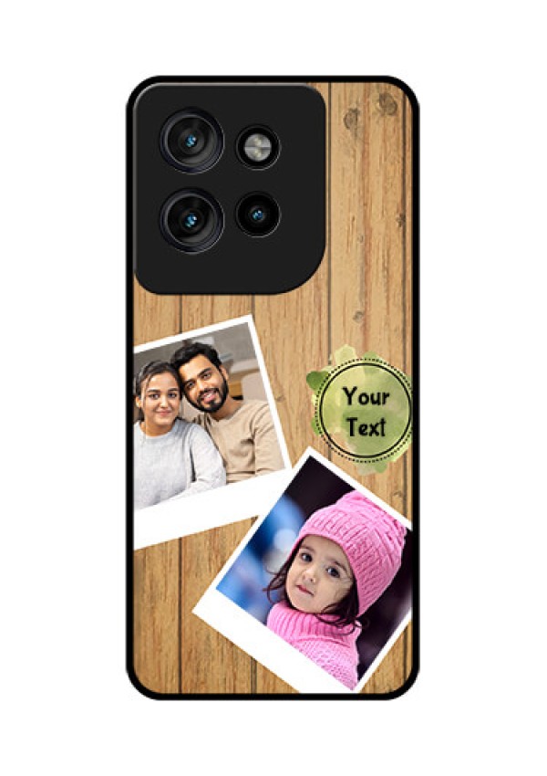 Motorola Edge 50 Neo Custom Glass Phone CaseWooden Texture Design