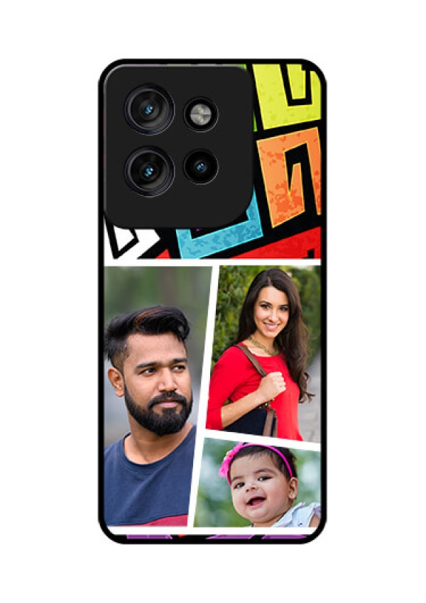 Motorola Edge 50 Neo Custom Glass Phone CaseGraffiti Pattern Design