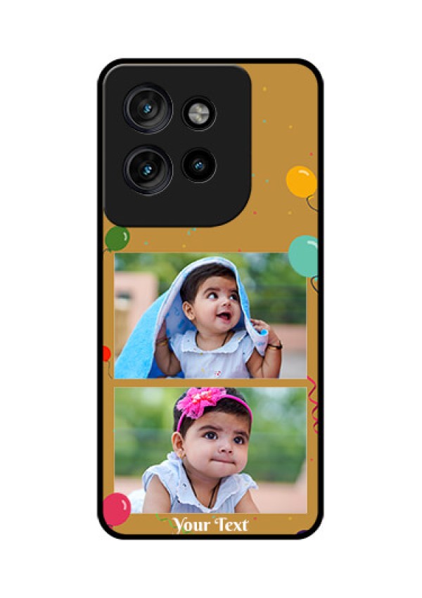 Motorola Edge 50 Neo Custom Glass Phone CaseImage Holder With Birthday Celebrations Design