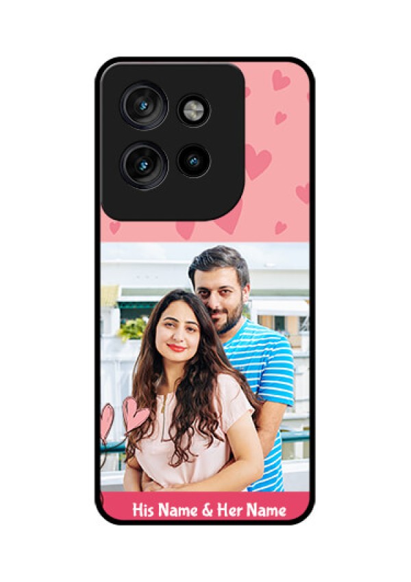 Motorola Edge 50 Neo Custom Glass Phone CaseLove Design Peach Color