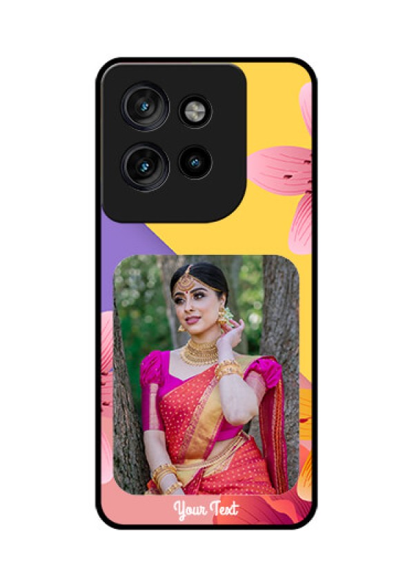 Motorola Edge 50 Neo Custom Glass Phone Case3 Image With Vintage Floral Design