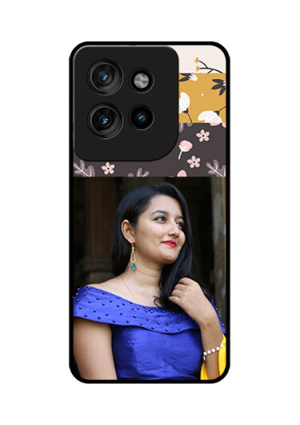 Motorola Edge 50 Neo Custom Glass Phone CaseStylish Floral Design