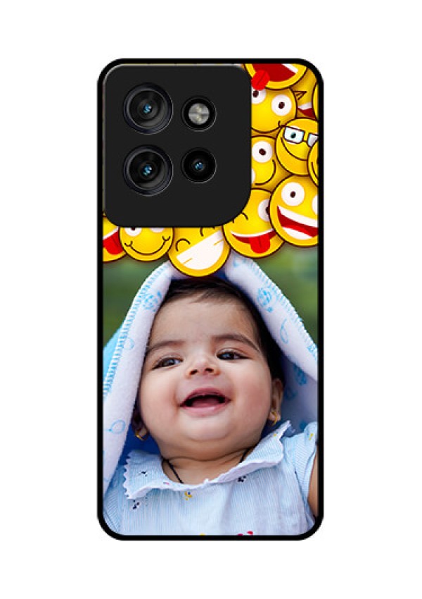 Motorola Edge 50 Neo Custom Glass Phone CaseWith Smiley Emoji Design